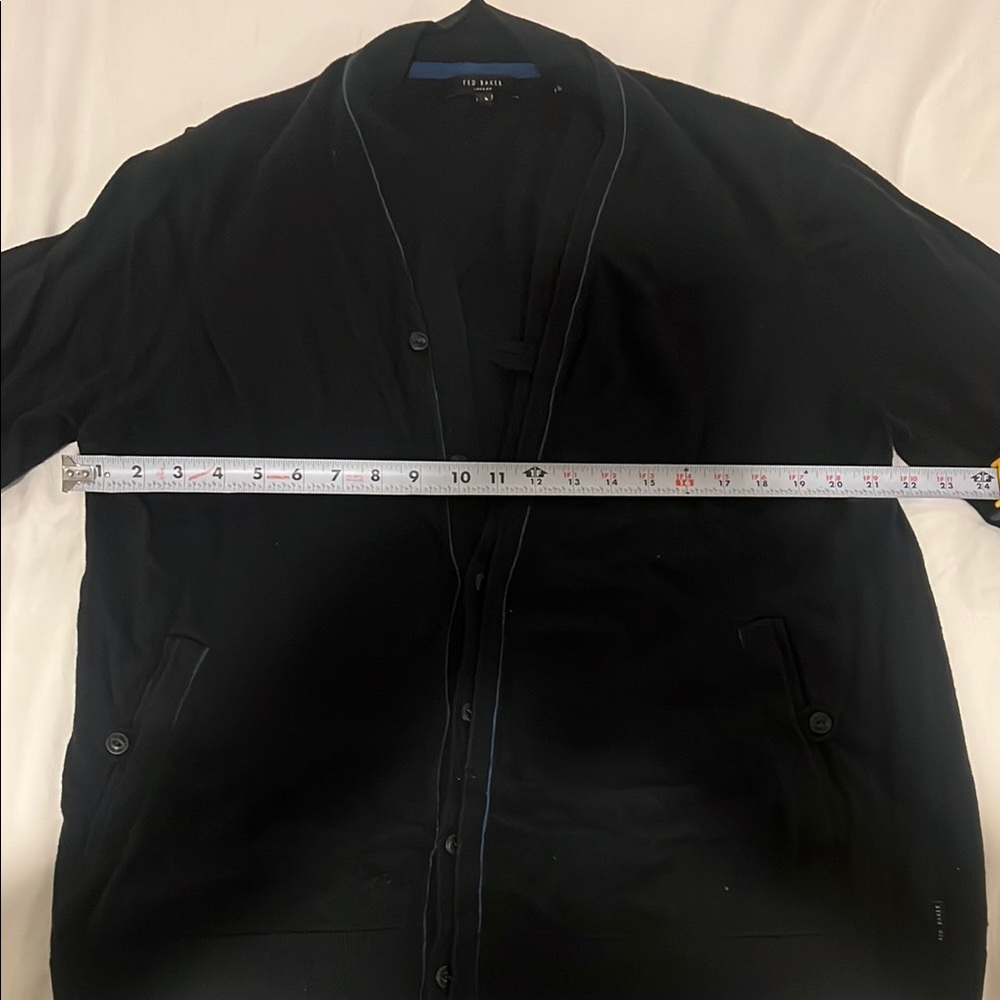 Ted Baker Black Lightweight Jacket with Open Front and Long Sleeves